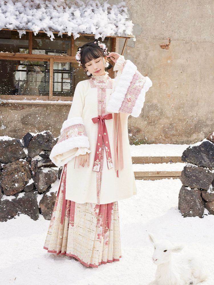 More than thirteen [flower wall lantern fair] square collar cardigan horse face skirt Ming ming HanFuDreams