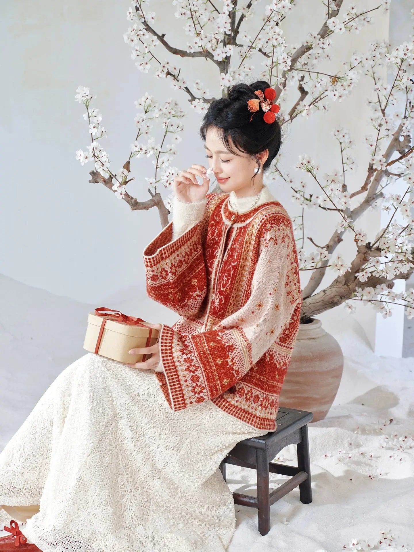 July Eve [Red Horse Name] Han Xian Skinny Knitted Cardigan Daily Sweater han HanFuDreams