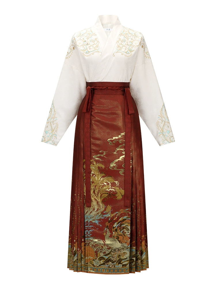 Ming short horse dress Hanfu into wine dress bride