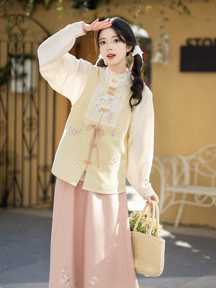 Chi Xia [Tao Yao] Ming short than armor cotton short shirt with six broken skirts ming HanFuDreams