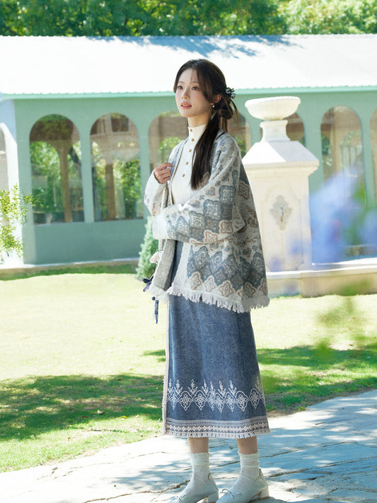 More than thirteen [Qiujiang practice] Lazy wind temperament knitted cardigan jacket sweater modern HanFuDreams