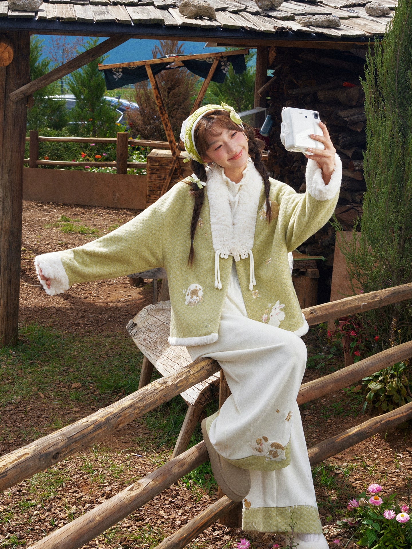 More than thirteen [Muyun] plush jacket embroidered pants warm national style set modern HanFuDreams