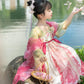 More than thirteen [Huachen] spring girls chest-length dress printed children's clothing han HanFuDreams