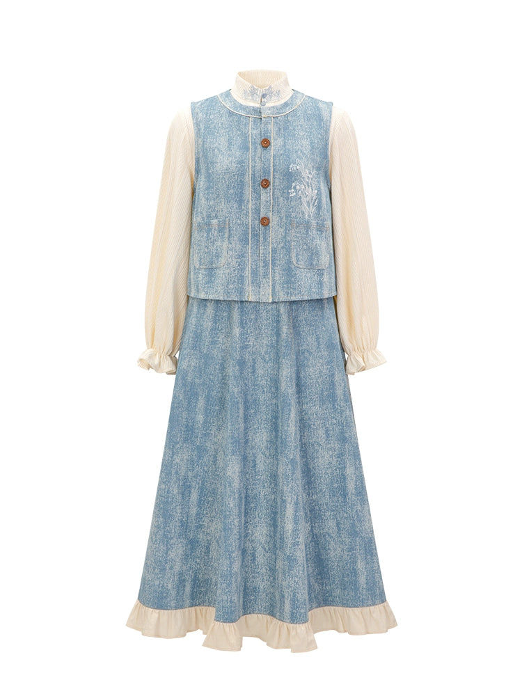 Han Element Bijia Short Shirt Skirt Hanfu Women
