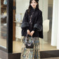 Han element cloak coat imitation fox fur collar hanfu women