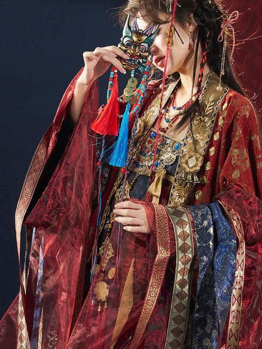 More Than Thirteen [Queen Mother Ghost Banquet] Suspender Skirt Tang Hanfu tang HanFuDreams