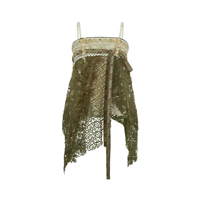 [Pear Blossom] Embroidered Song Style Hanfu Set song HanFuDreams Lace Camisole Top S