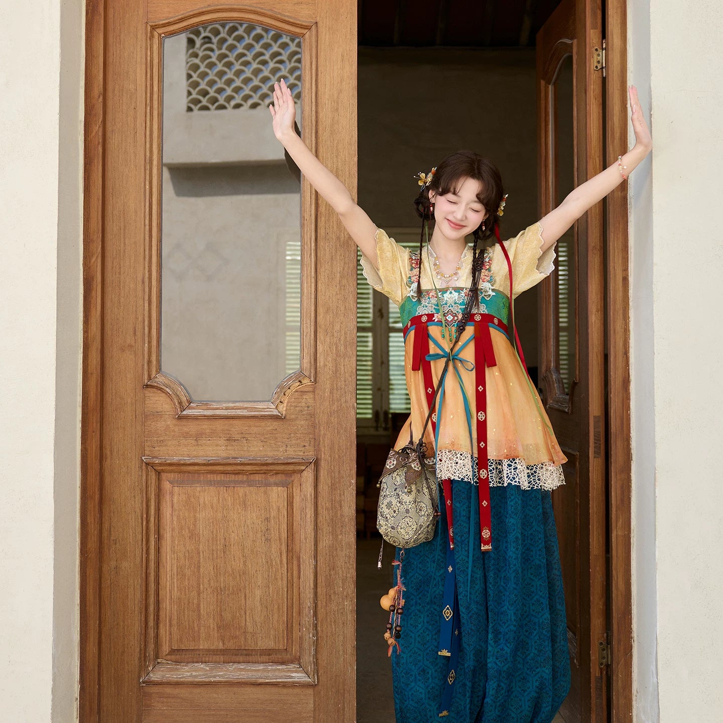 Wanhua Window Banbi Set—Printed Vest, Camisole & Bloomers modern Shisanyu Three-piece trousers S