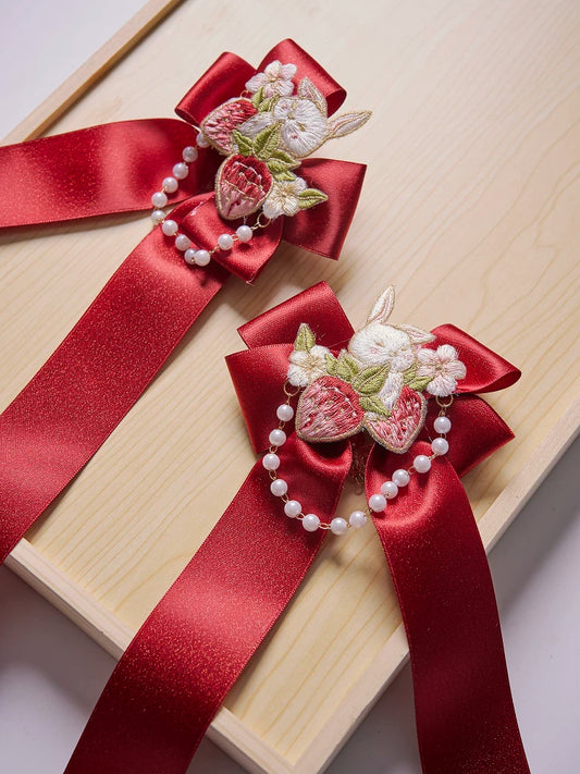 Flower Fairy Story [Strawberry Rabbit Tower] Original Hanfu Accessories accessories HanFuDreams