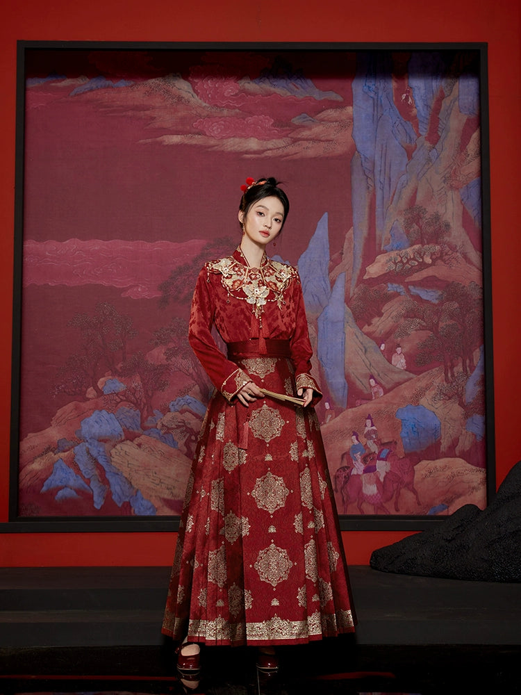 More than thirteen [瑞香宝相] New Chinese horse dress toasting clothes women song HanFuDreams