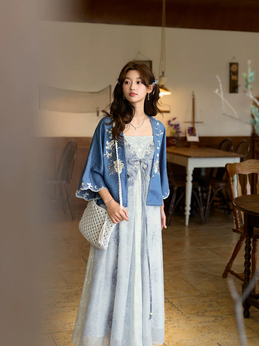 More than thirteen [Moonlight Window] Modern Lyocell Hanfu Set modern HanFuDreams