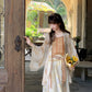 More than thirteen [flowing golden strands] cardigan suspender skirt ethnic style suit modern HanFuDreams