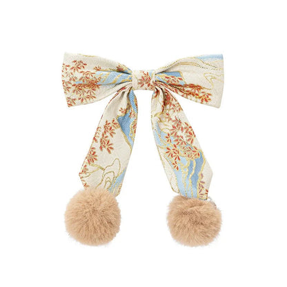 Hanfu Ming-Style Dress with Horse Face Skirt ming HanFuDreams Fashion Bow (brooch hairpin dual-purpose) One size fits all