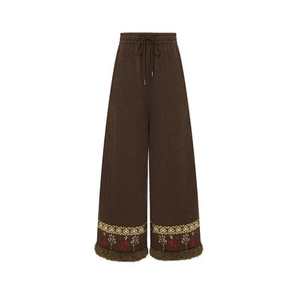 Fleece-Lined Embroidered Hoodie & Pants Set – Horse Year Chinese Outfit modern More than thirteen pants S