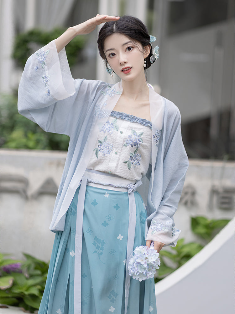 Song Dynasty short shirt Tencel suspender hundred skirts Hanfu song HanFuDreams