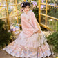 Flower Fairy Story [Yan Yunting] Pipa Sleeve Crossneck Shirt Blue Horse Skirt Set Ming ming HanFuDreams Yan Yunting skirt M