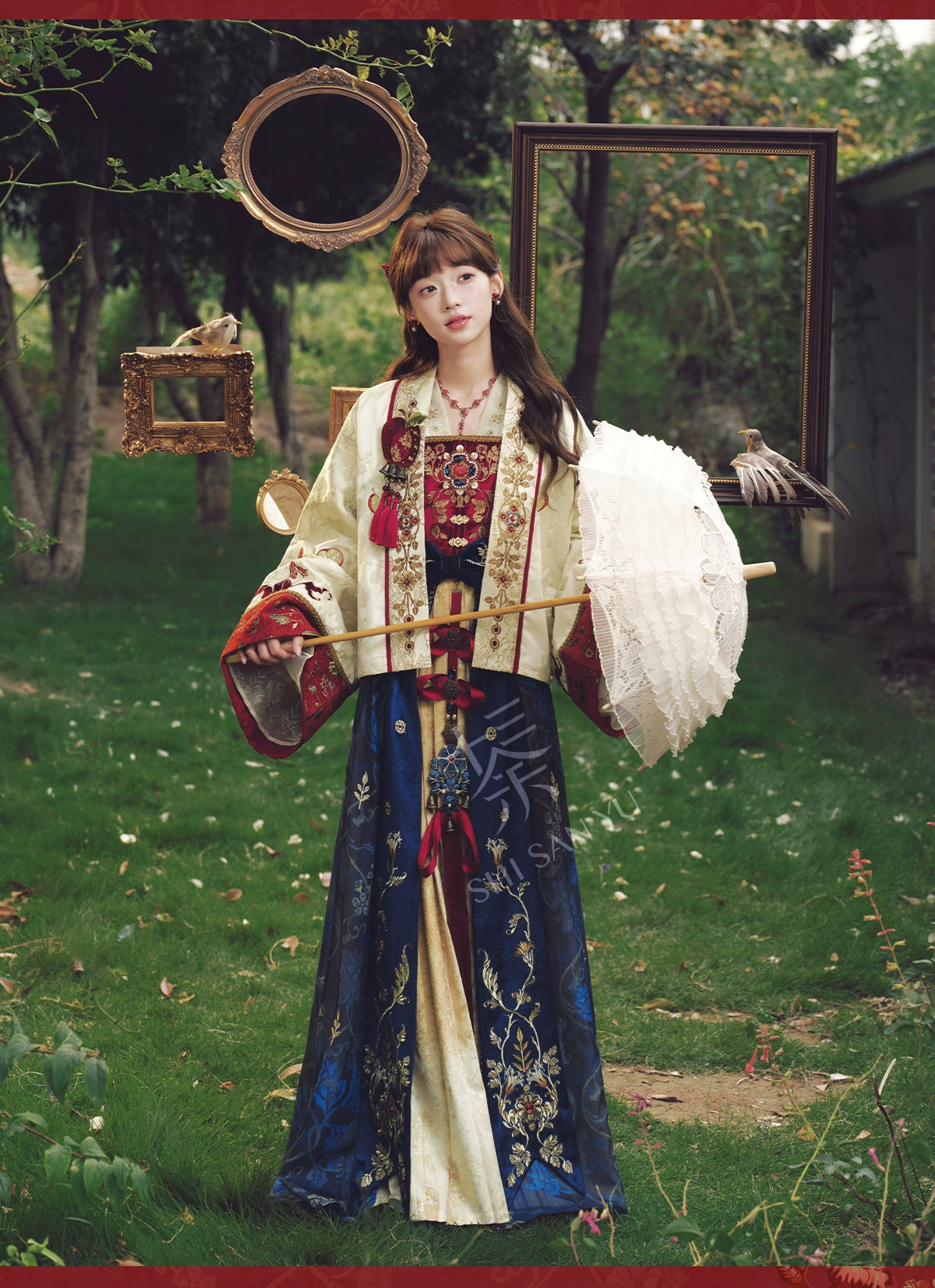 More than thirteen [Banquet of Red Apples] Famen Temple suspender skirt Hanfu han HanFuDreams