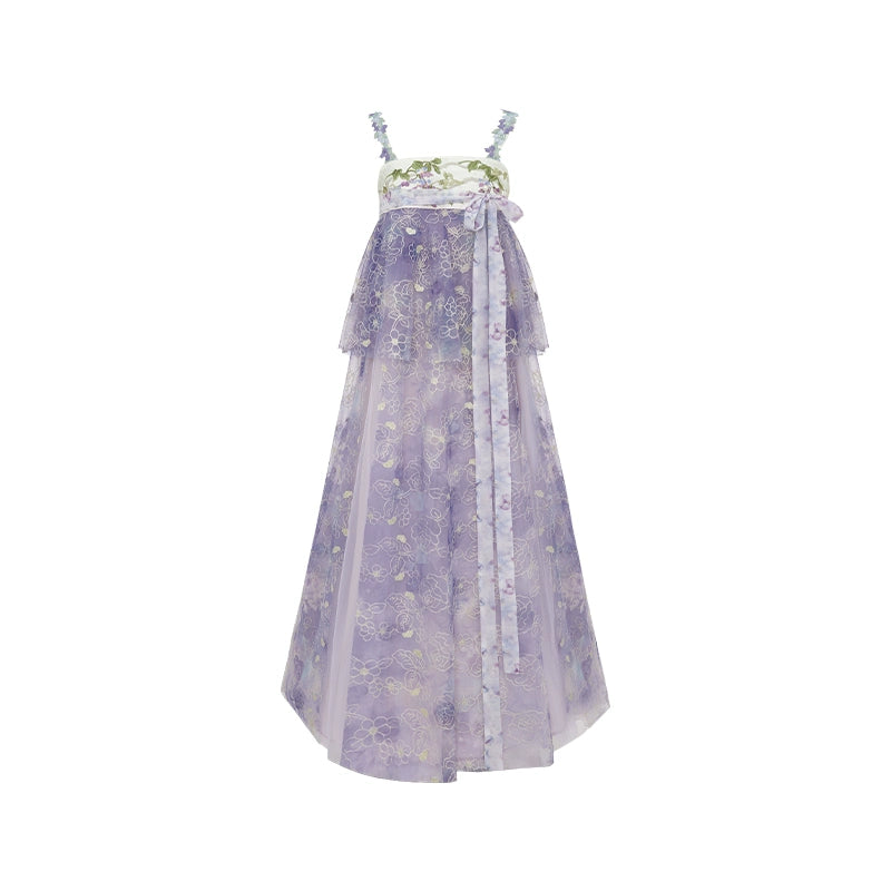 More than thirteen [紫罗灵花] Shen Yue Dongfang Qinlan same Hanfu han HanFuDreams suspender skirt S