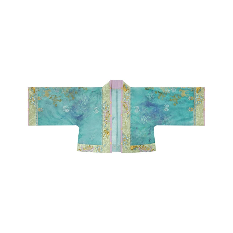 More than thirteen [夜光荷] heavy industry embroidery chest-length suspender skirt Tang tang HanFuDreams raccoon sleeve S