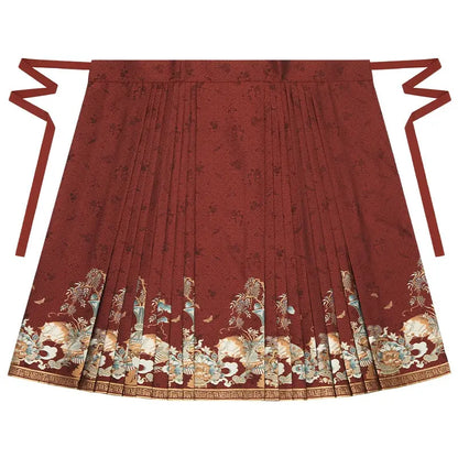 New Chinese Horse Dress Set Autumn modern More than thirteen Horse Dress (Red) XS