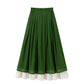 Chi Xia [Qinglu Lily of the Valley] Crew Neck Short Shirt Pleated Skirt han HanFuDreams Elastic waist Tencel pleated skirt S