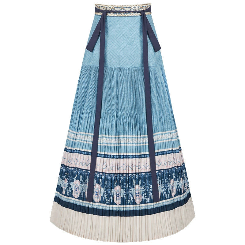 More than thirteen [西江望月] summer ethnic style suit Hanfu modern HanFuDreams skirt XS