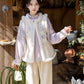 Chi Xia [Taro Shake] is a short jacket with a stand-up collar and a skirt han HanFuDreams