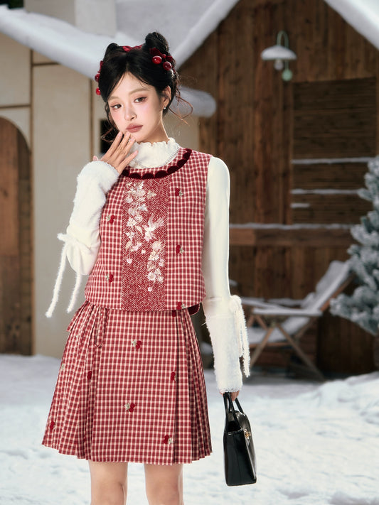 July Eve [Cherry Pie] Sweet coat short than a short horse skirt modern HanFuDreams