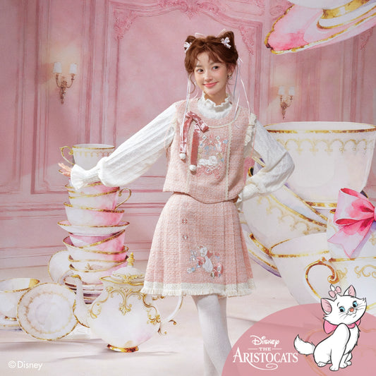 More than thirteen [cat edelweiss] round neck vest short horse face set modern HanFuDreams Crew neck vest + short horse surface S