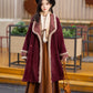 Chi Xia [Weaving Hua] Fleece Chenier Tang Coat Multi-colored Tang System