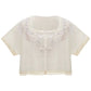 [flower and grass lamps] lace top suspender skirt set modern HanFuDreams Tan collar XS