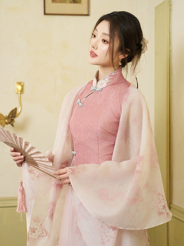 More than thirteen [Huaixiu] Huo Xiuxiu national style printed cheongsam modern HanFuDreams