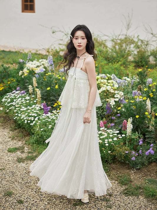 More than thirteen [Lu Huaming] summer lace national style suspender skirt modern HanFuDreams