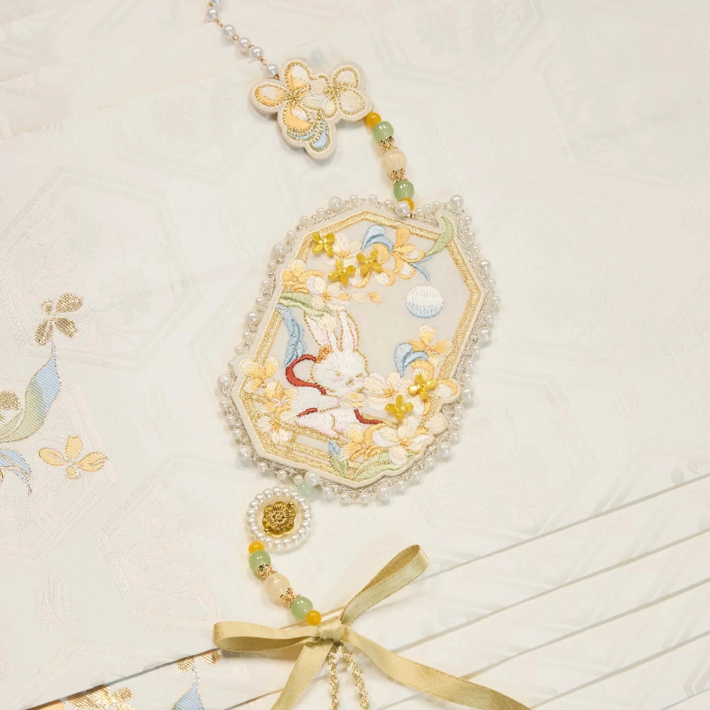 Flower Fairy Story [Rabbit Embroidery] Skirt Weaving Gold Set Brocade han HanFuDreams Bunny embroidery forbidden S