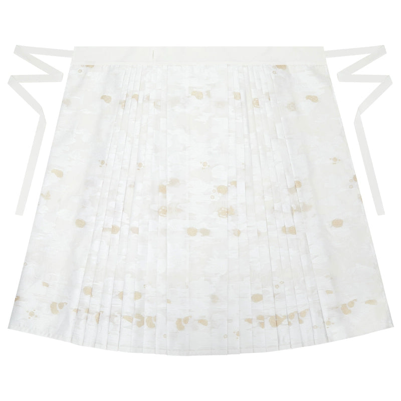 More than thirteen [thin jade cutting cream] square collar cardigan horse face skirt Ming Hanfu ming HanFuDreams Horse skirt XS