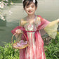More than thirteen [Huachen] spring girls chest-length dress printed children's clothing han HanFuDreams