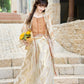 More than thirteen [flowing golden strands] cardigan suspender skirt ethnic style suit modern HanFuDreams