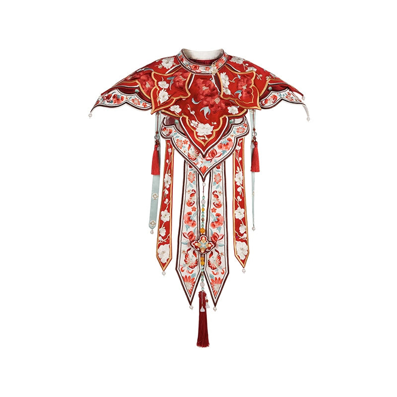 More than thirteen [blooming flowers and periods] Ming-made wedding clothes for brides with phoenix crowns ming HanFuDreams Cloud shoulder, natural pearl version XS