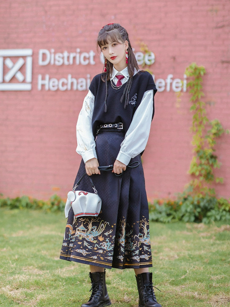 Han element horse dress Hanfu han HanFuDreams