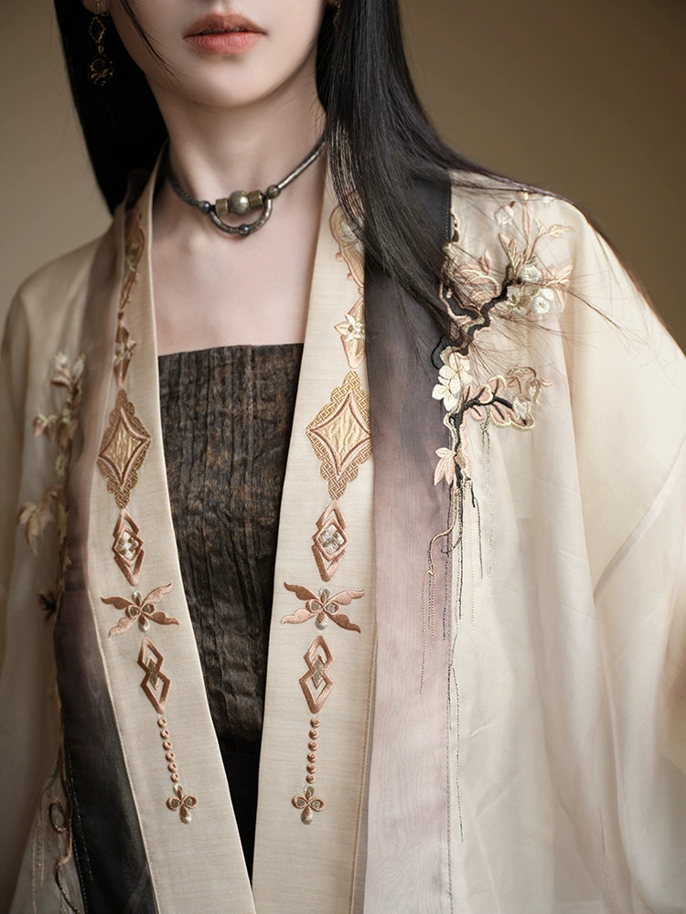 More than thirteen [Bing Candle Tour] Embroidered Tencel Top Two Skirts Song Hanfu song HanFuDreams