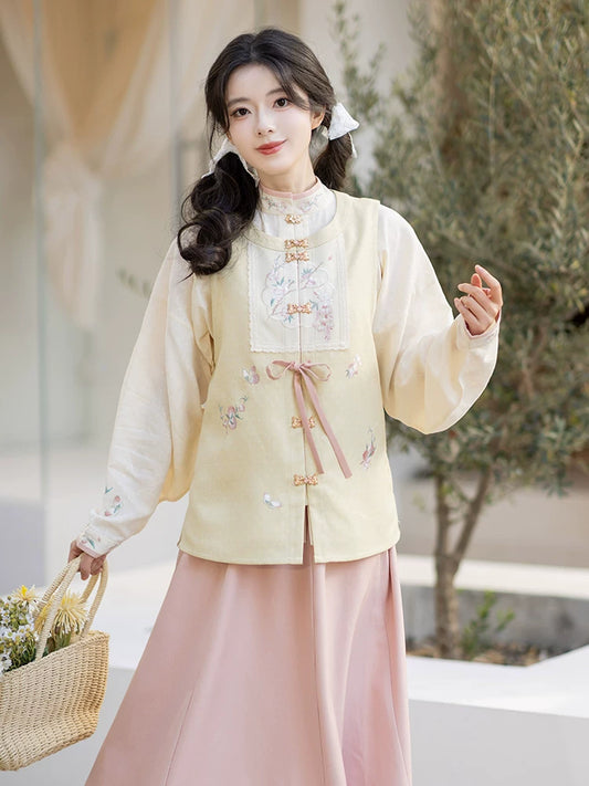 Chi Xia [Tao Yao] Ming short than armor cotton short shirt with six broken skirts ming HanFuDreams