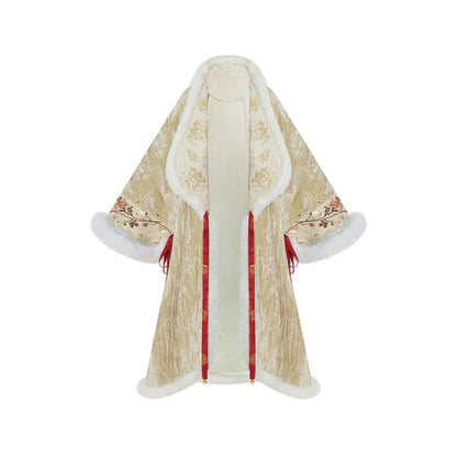 More than thirteen [Yujing Hibiscus] plush medium and long cloak jacket han HanFuDreams jacket M