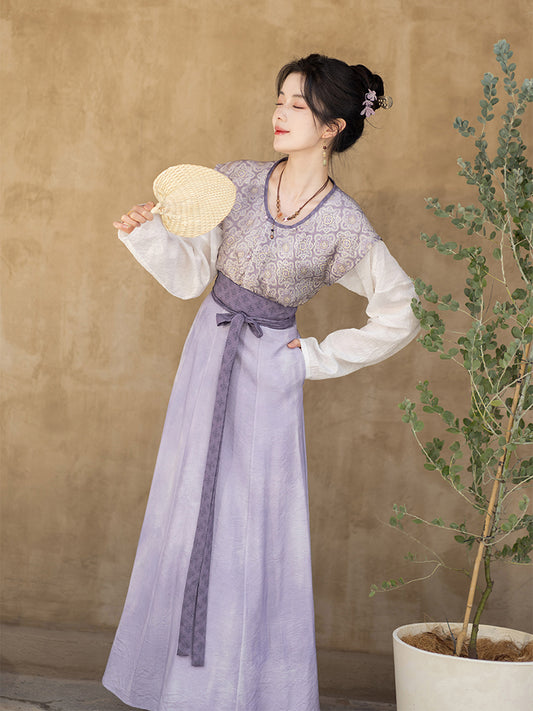 Tencel Acetate Tang Miaozi Short Shirt Skirt Hanfu