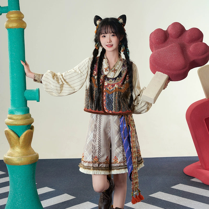 More than thirteen [Disney, Nick - Foxtail Pursuit] vest shorts set modern HanFuDreams Four-piece set (excluding coat) is in stock. S