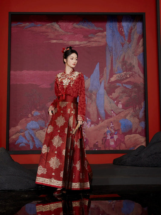 More than thirteen [瑞香宝相] New Chinese horse dress toasting clothes women HanFuDreams