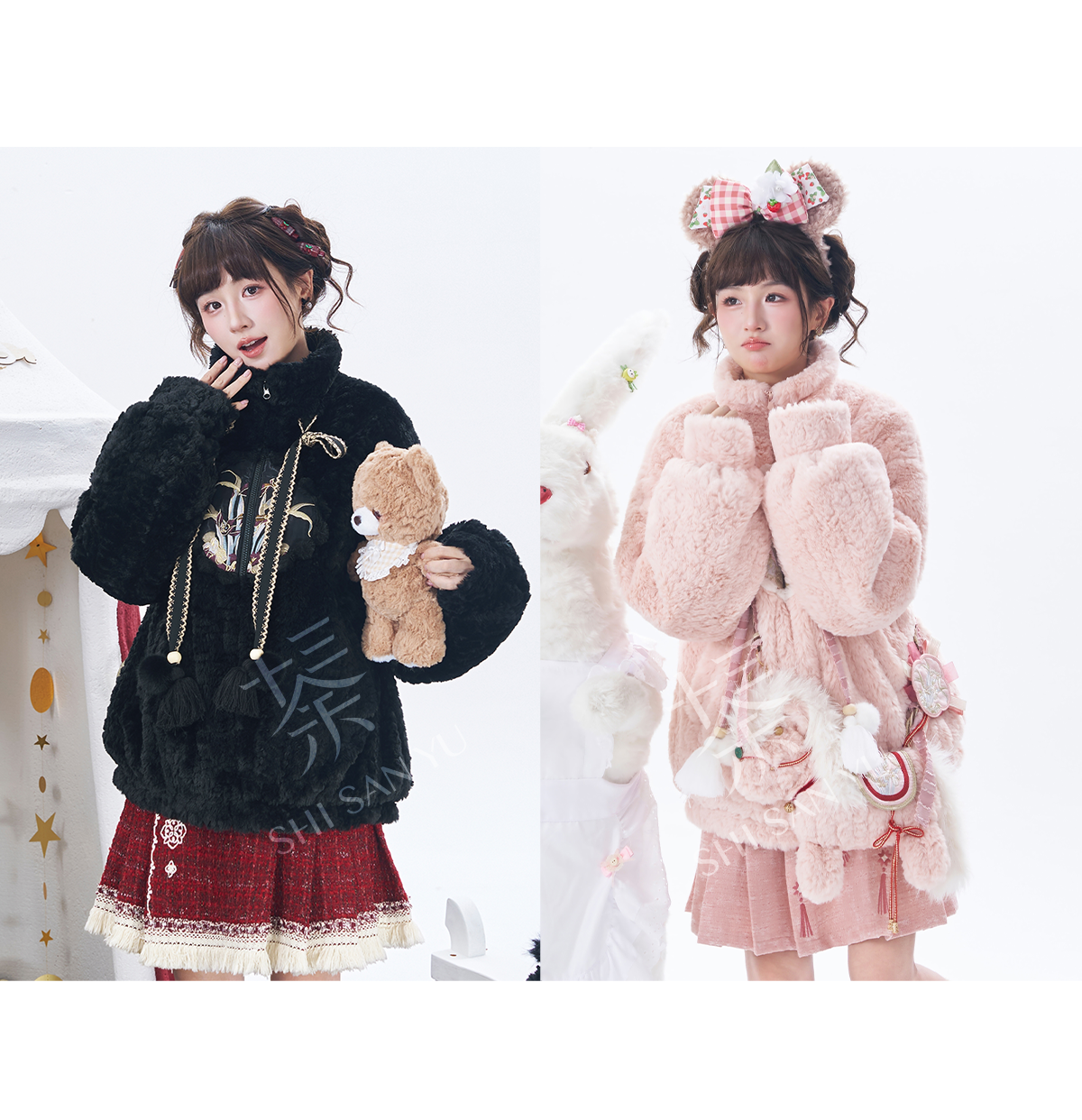 More than thirteen [Ranchi] warm cute lamb wool embroidered padded jacket