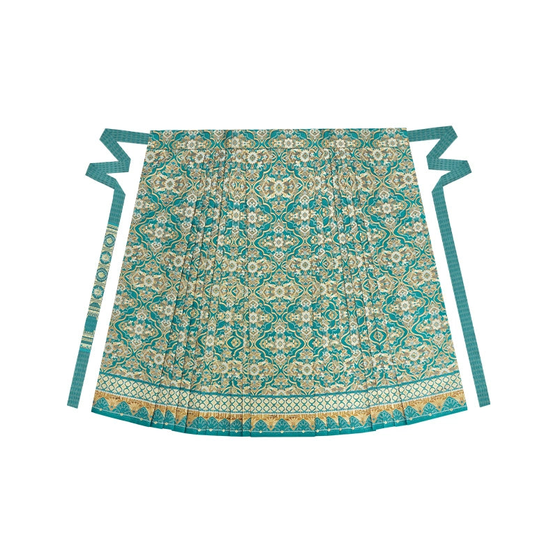 More than thirteen [Empty Mountain Evening Photo] Weaving Gold Bijia Horse Face Skirt Ming ming HanFuDreams Horse skirt S