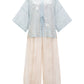 Modern Hanfu Summer Set — Cami Top, Cropped Shirt & Lantern Pants han Chixia