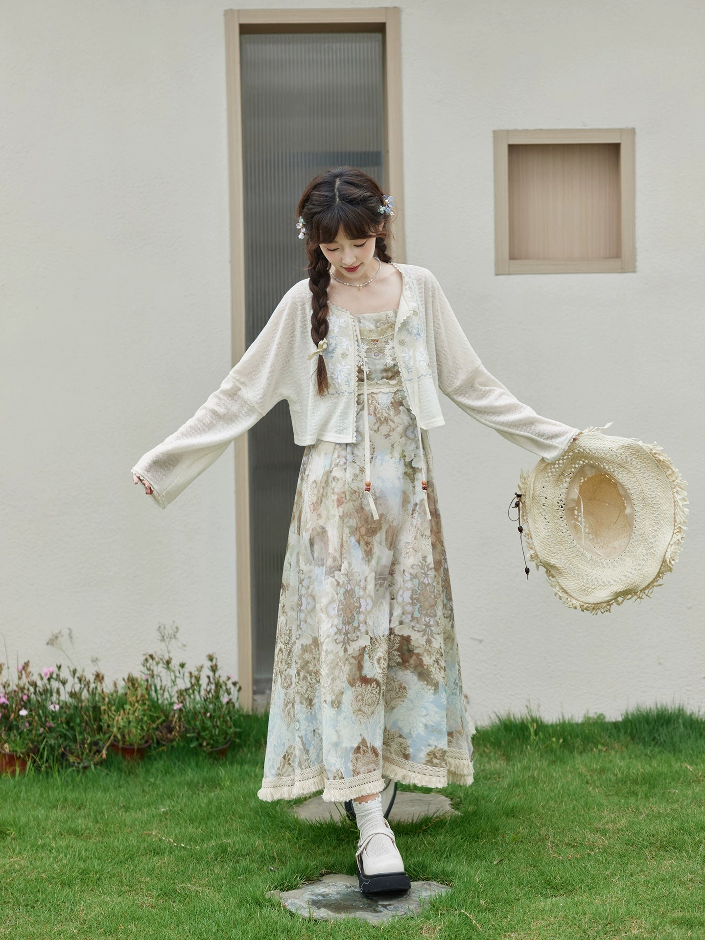 More than thirteen [吟游诗] ethnic style suspender round neck skirt modern HanFuDreams