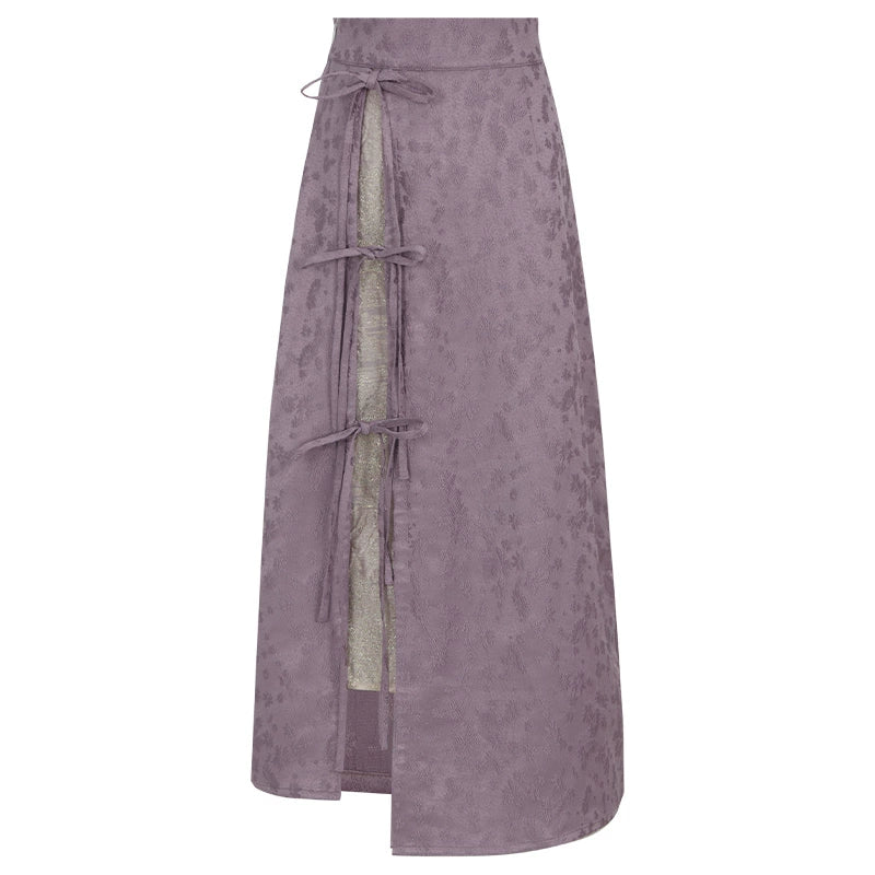More than thirteen [thin purple] new Chinese coat skirt national style suit modern HanFuDreams skirt XS